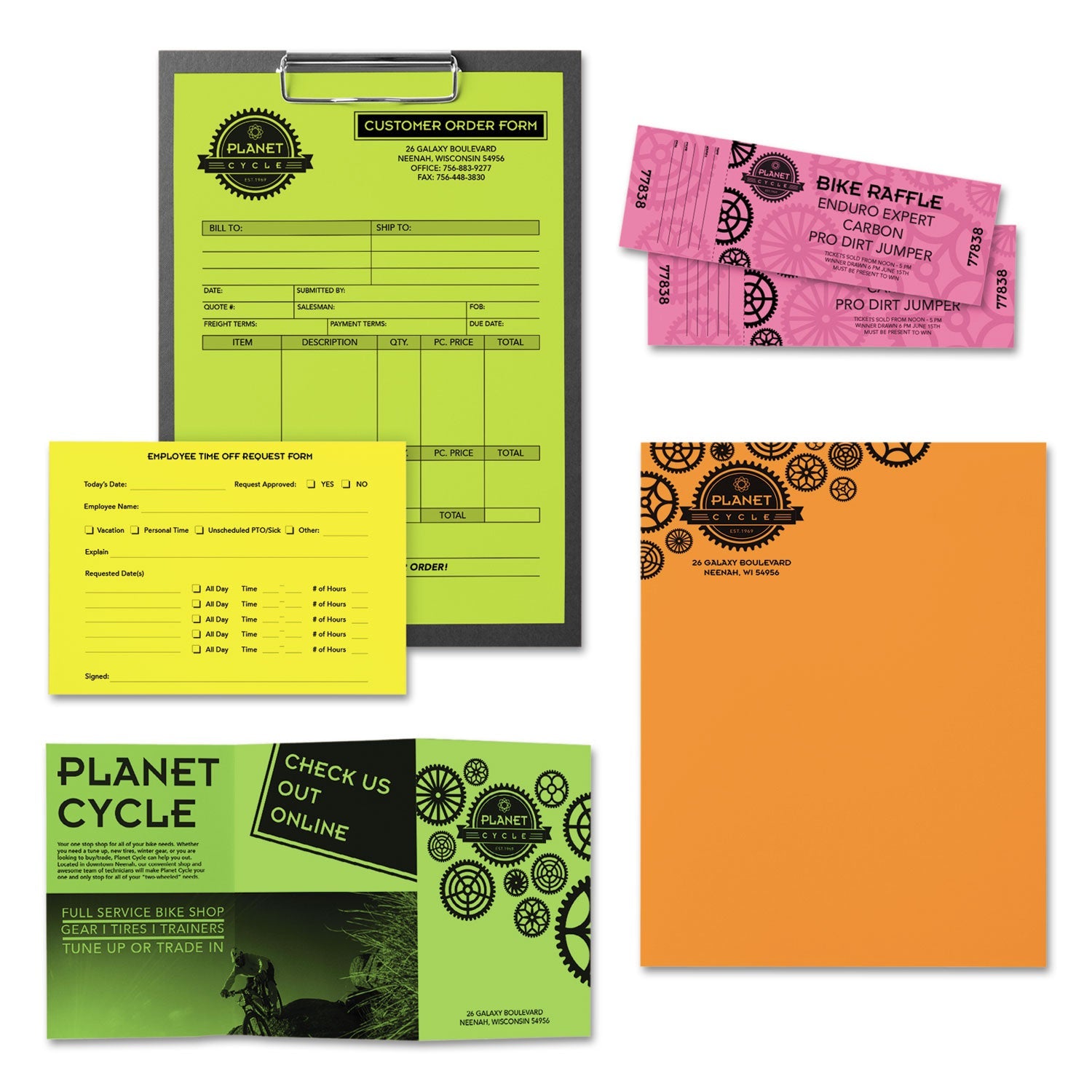 Astrobrights Color Paper - "Neon" Assortment, 24 lb Bond Weight, 8.5 x 11, Assorted Neon Colors, 500/Ream