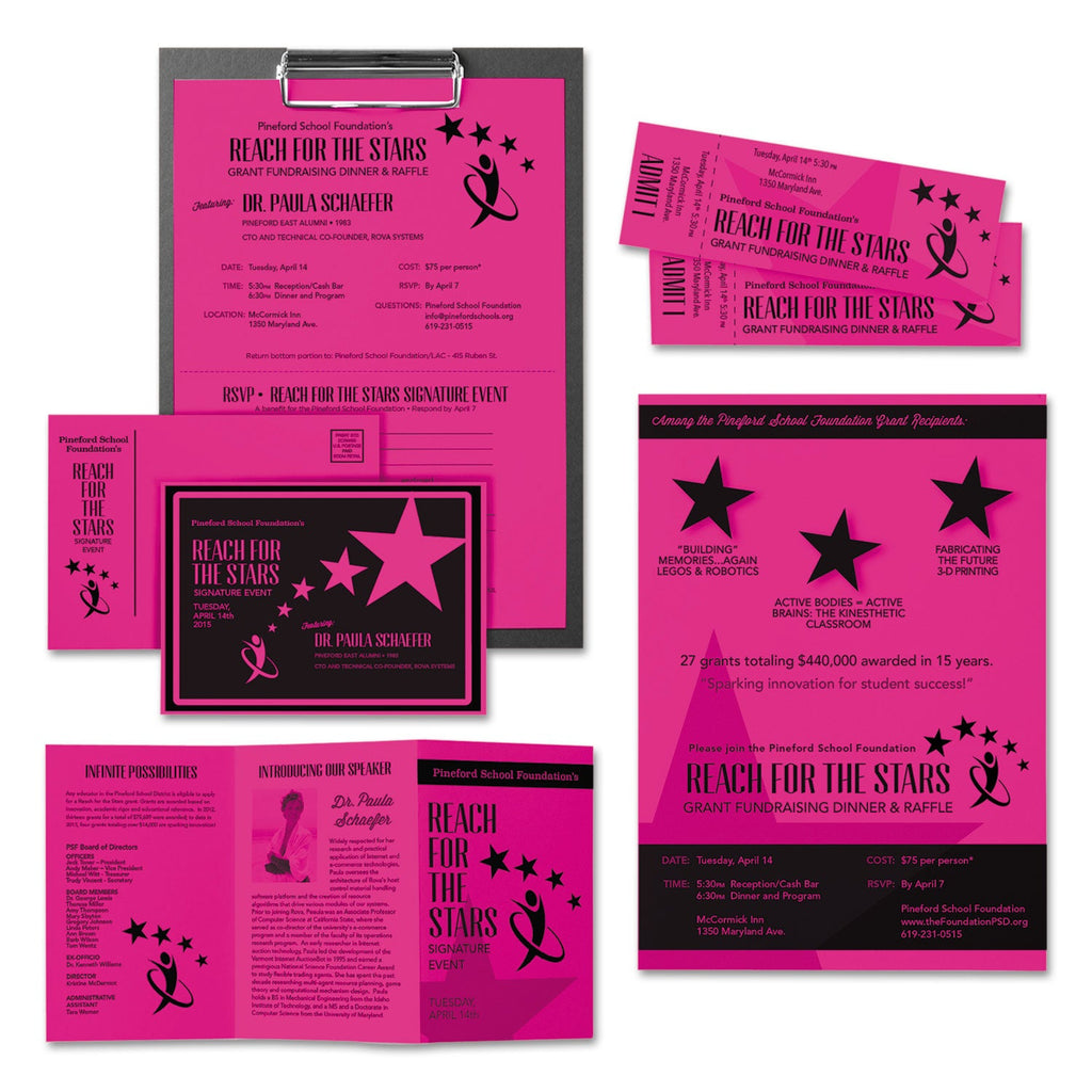 Astrobrights Color Cardstock, 65 lb Cover Weight, 8.5 x 11, Fireball Fuchsia, 250/Pack