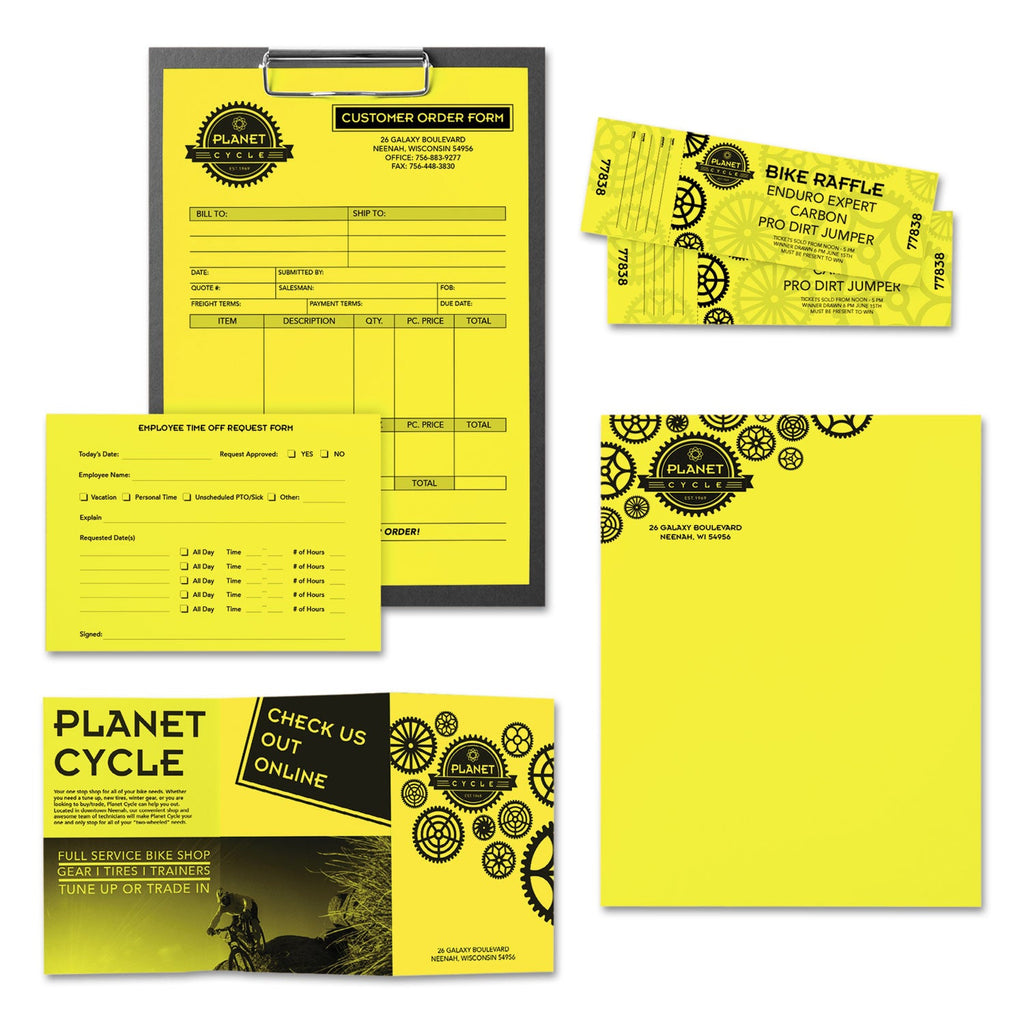 Astrobrights Color Paper, 24 lb Bond Weight, 8.5 x 11, Lift-Off Lemon, 500/Ream