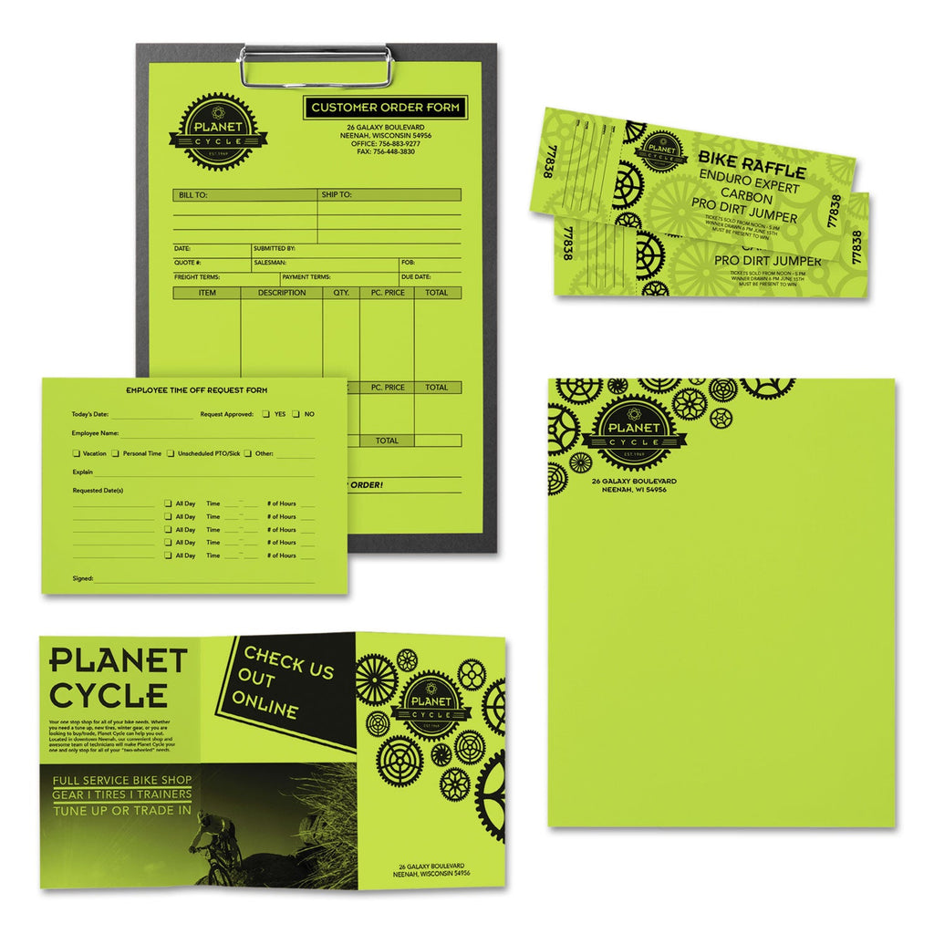 Astrobrights Color Paper, 24 lb Bond Weight, 8.5 x 11, Vulcan Green, 500/Ream