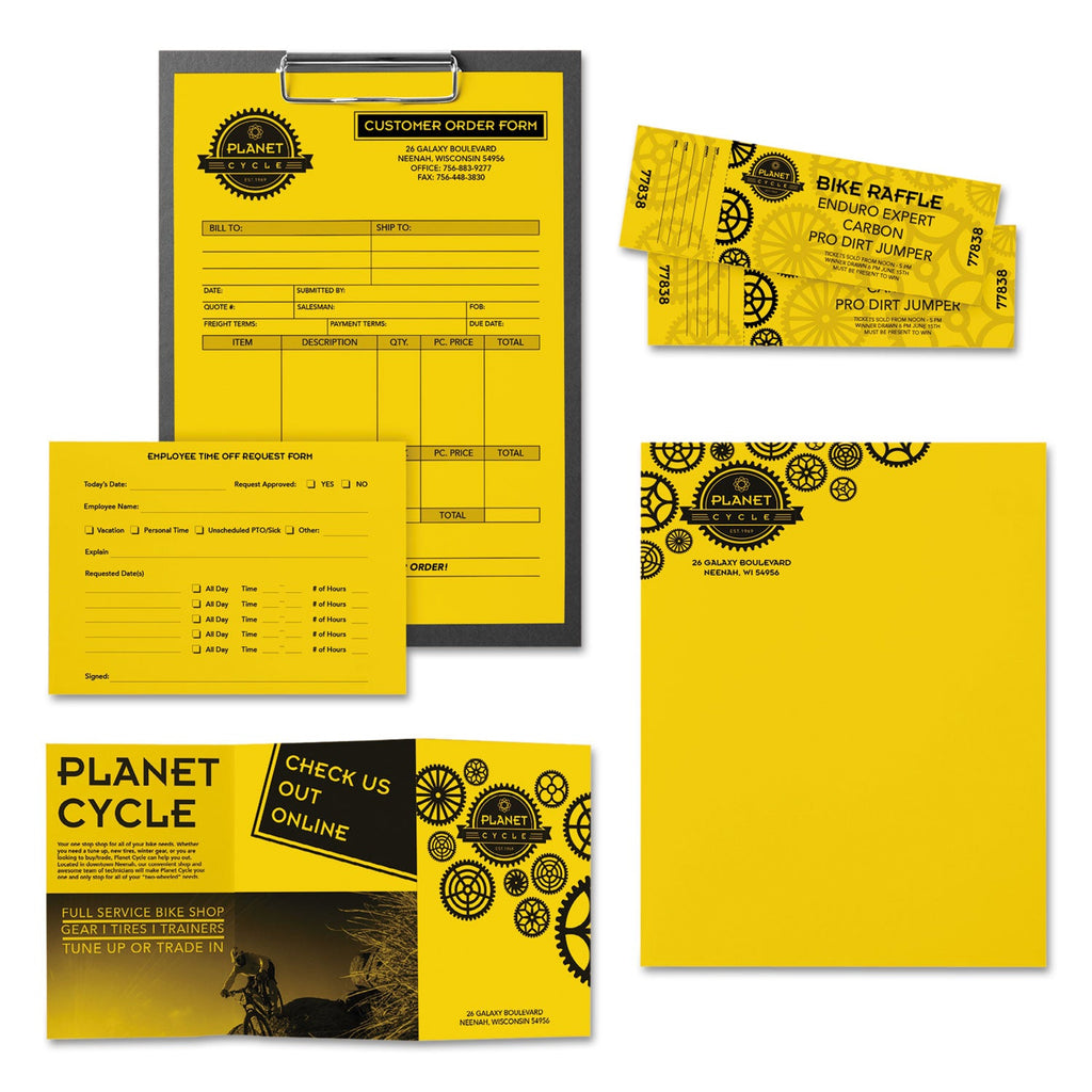 Astrobrights Color Paper, 24 lb Bond Weight, 8.5 x 11, Solar Yellow, 500/Ream