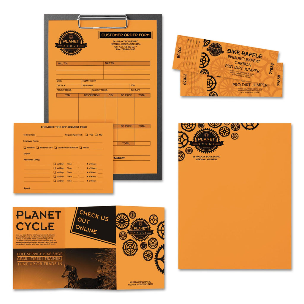 Astrobrights Color Paper, 24 lb Bond Weight, 11 x 17, Cosmic Orange, 500/Ream