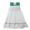 Rubbermaid Rough Floor Mop Head, Medium, Cotton/Synthetic, White, 12/Carton
