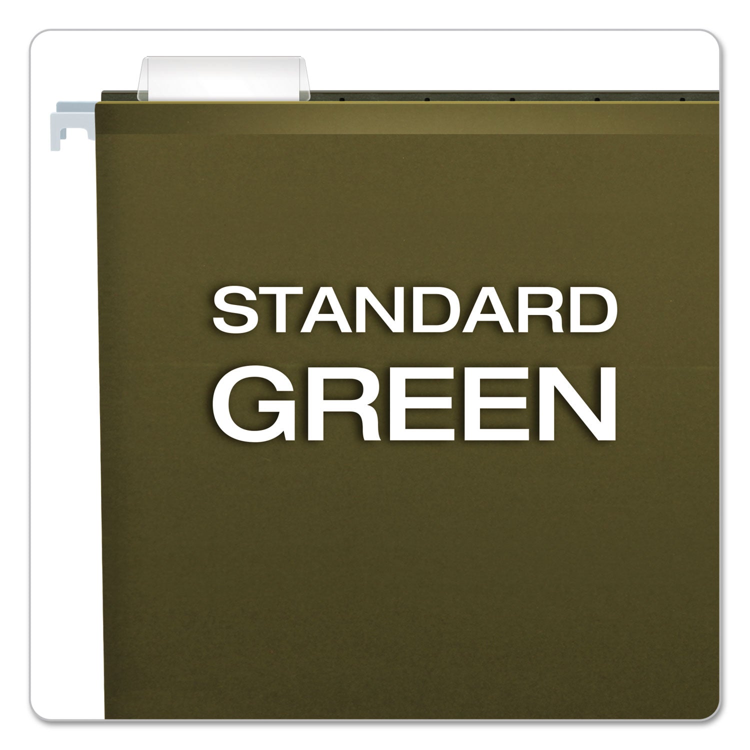 Pendaflex Extra Capacity Reinforced Hanging File Folders with Box Bottom, 1" Capacity, Letter Size, 1/5-Cut Tabs, Green, 25/Box
