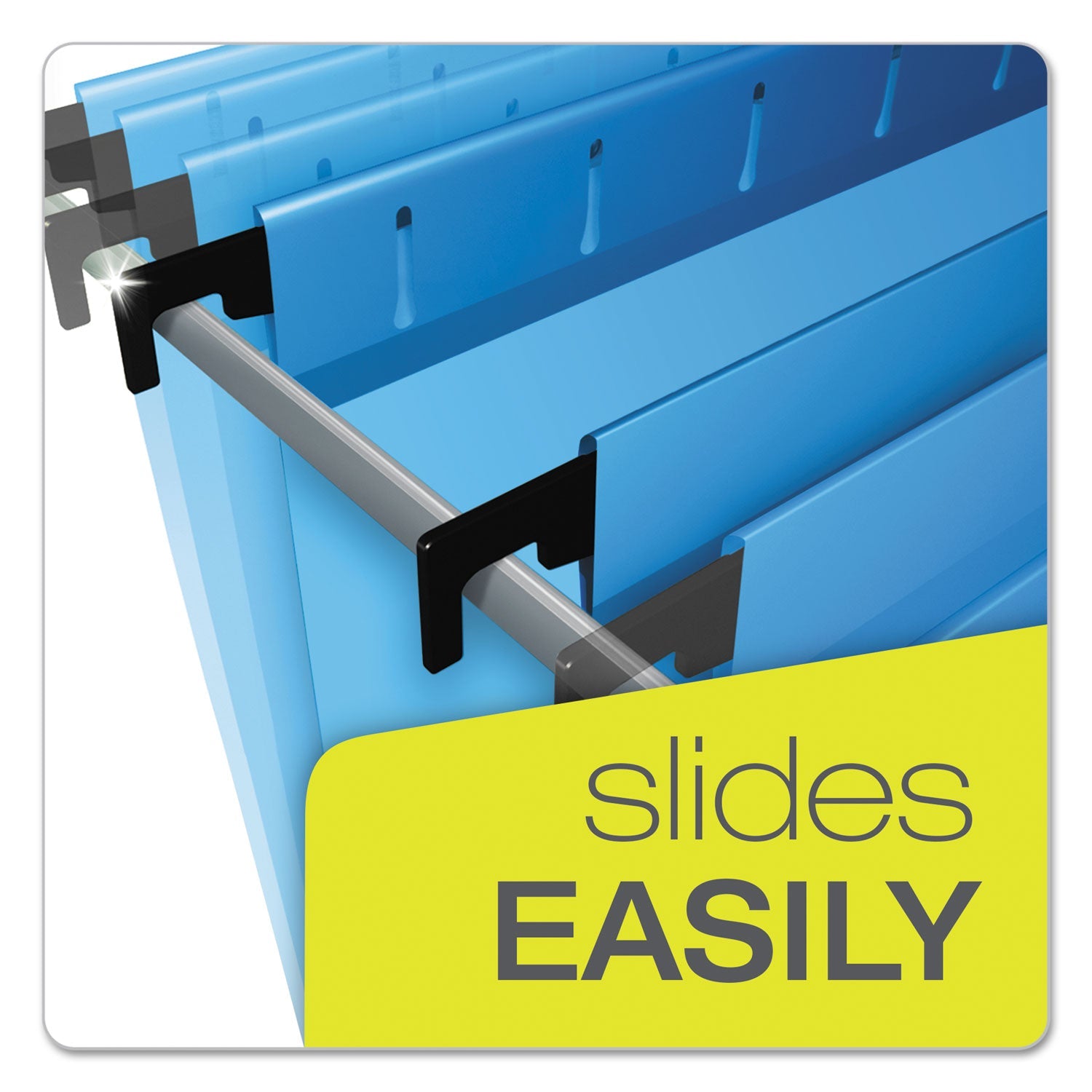 Pendaflex SureHook Hanging Folders, Letter Size, 1/5-Cut Tabs, Assorted Colors, 20/Box