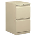 HON Mobile Pedestals, Left or Right, 2 Legal/Letter-Size File Drawers, Putty, 15" x 20" x 28"