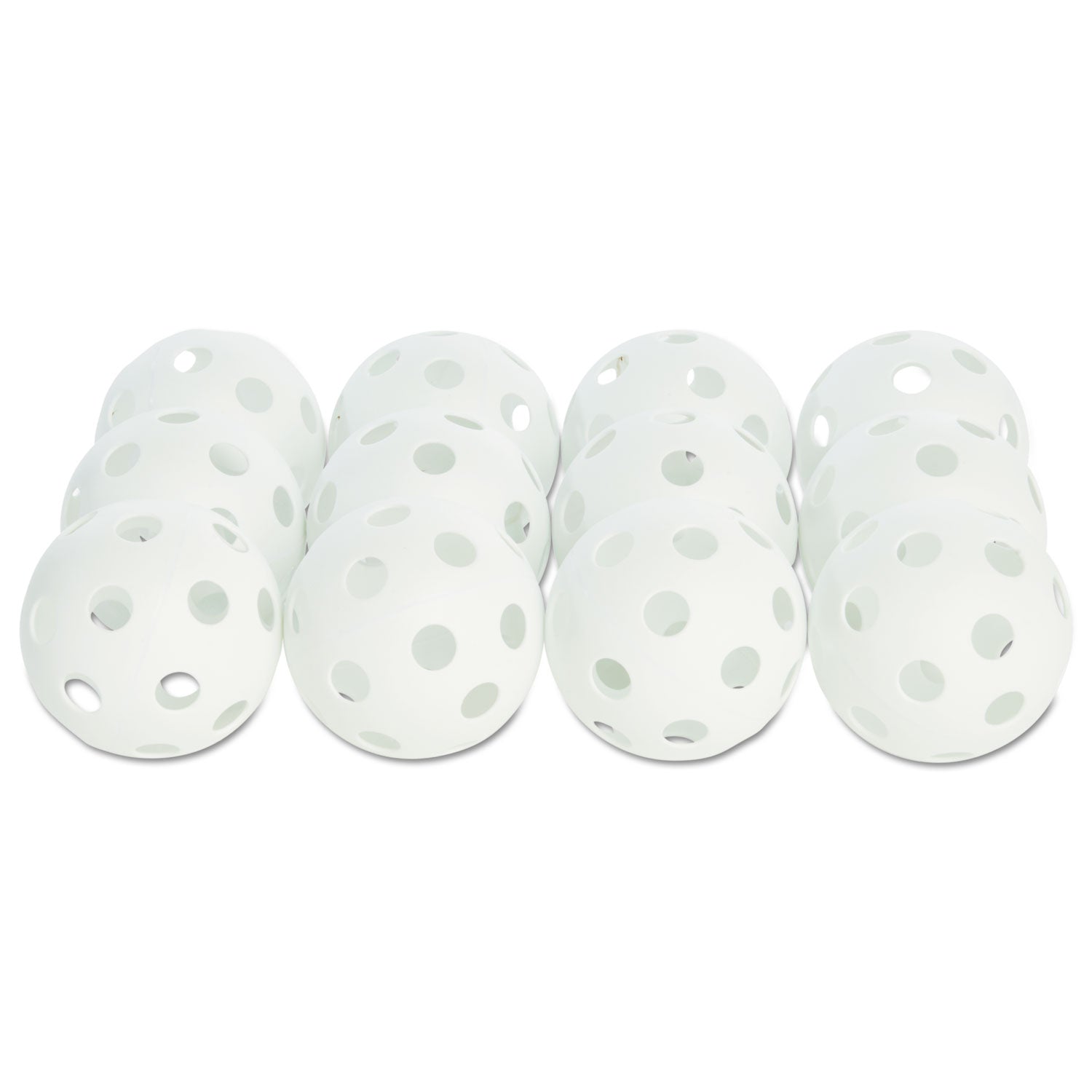 Champion Sports Plastic Baseballs, 9" Diameter, White, 12/Set
