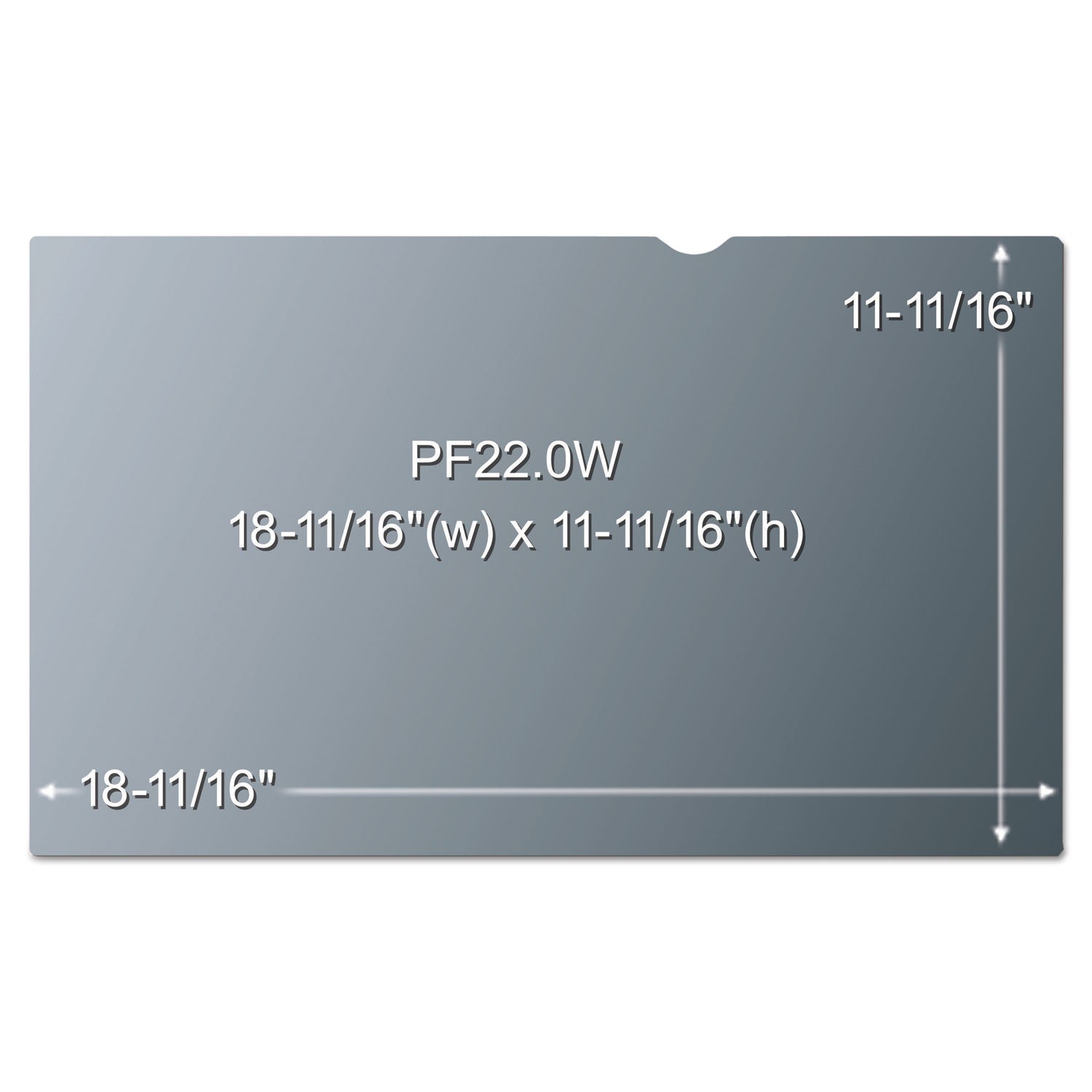 3M Frameless Blackout Privacy Filter for 22" Widescreen Monitor, 16:10 Aspect Ratio