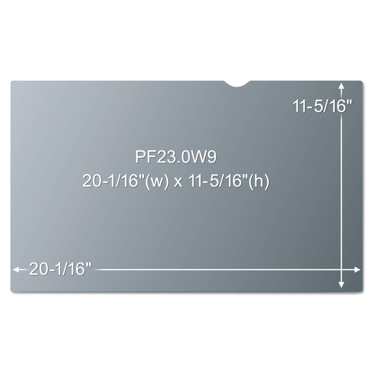 3M Frameless Blackout Privacy Filter for 23" Widescreen Monitor, 16:9 Aspect Ratio