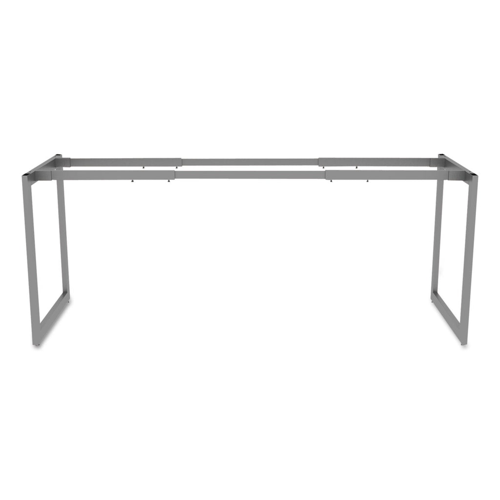 Alera Open Office Desk Series Adjustable O-Leg Desk Base, 47.25 to 70.78w x 23.63d x 28.5h, Silver
