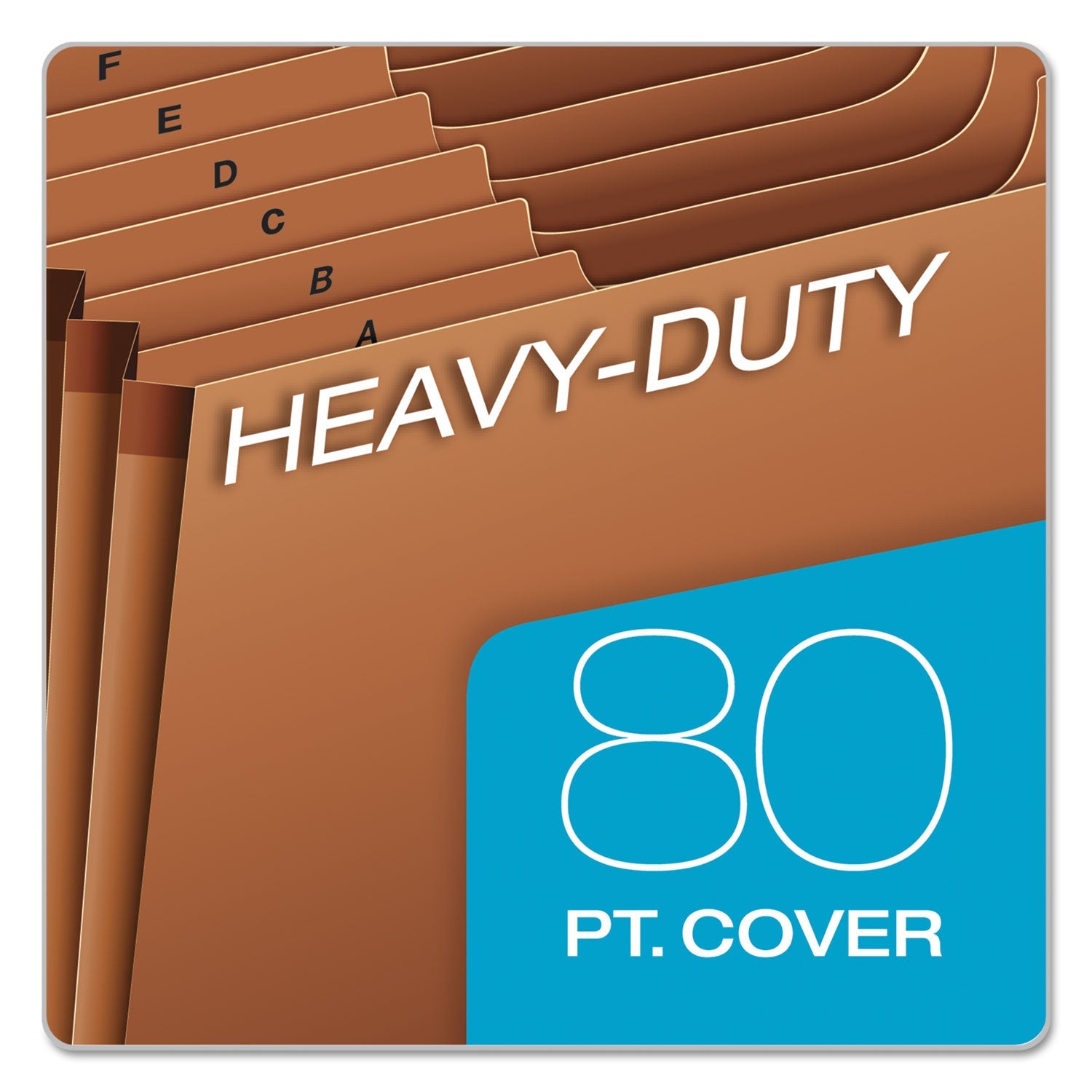Pendaflex Heavy-Duty Expanding File with Reinforced Flap, 21 Sections, Elastic Cord Closure, 1/3-Cut Tabs, Legal Size, Redrope