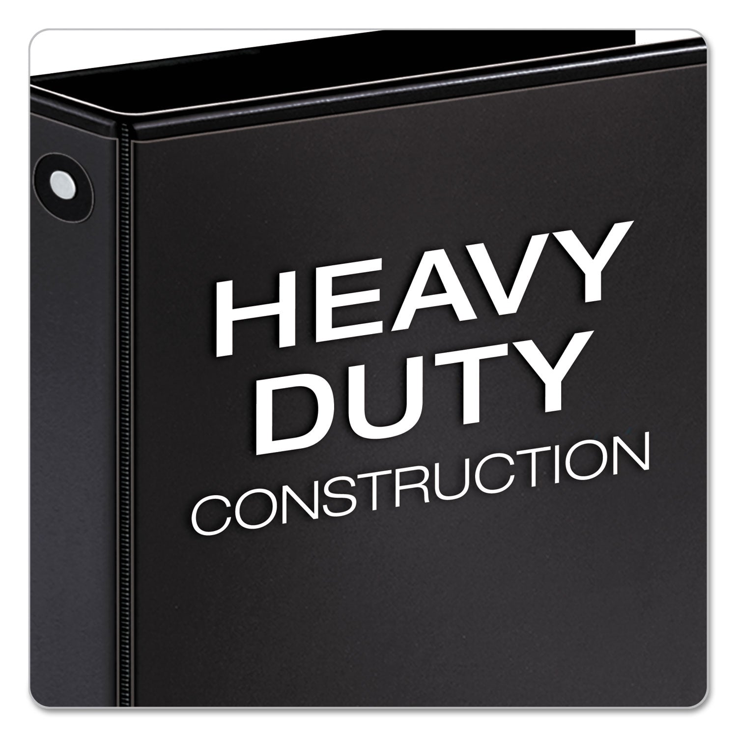 Cardinal Premier Easy Open ClearVue Locking Round Ring Binder, 3 Rings, 1.5" Capacity, 11 x 8.5, Black