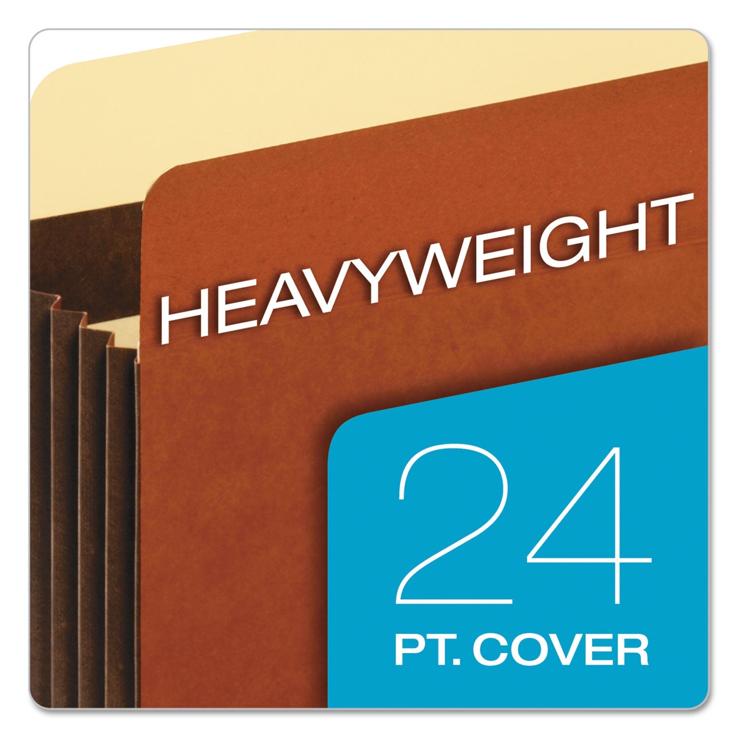 Pendaflex Extra-Wide Heavy-Duty File Pockets, 3.5" Expansion, Letter Size, Redrope, 10/Box