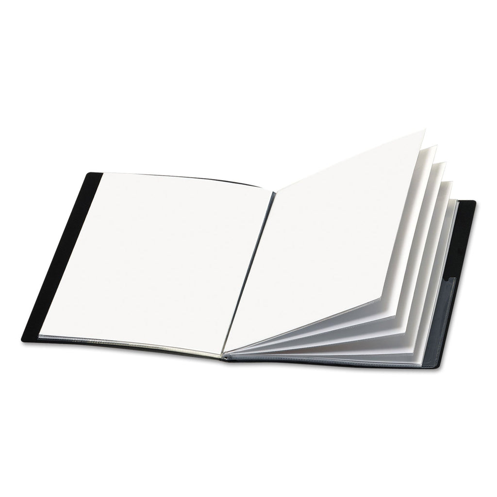 Cardinal ShowFile Display Book with Custom Cover Pocket, 24 Letter-Size Sleeves, Black