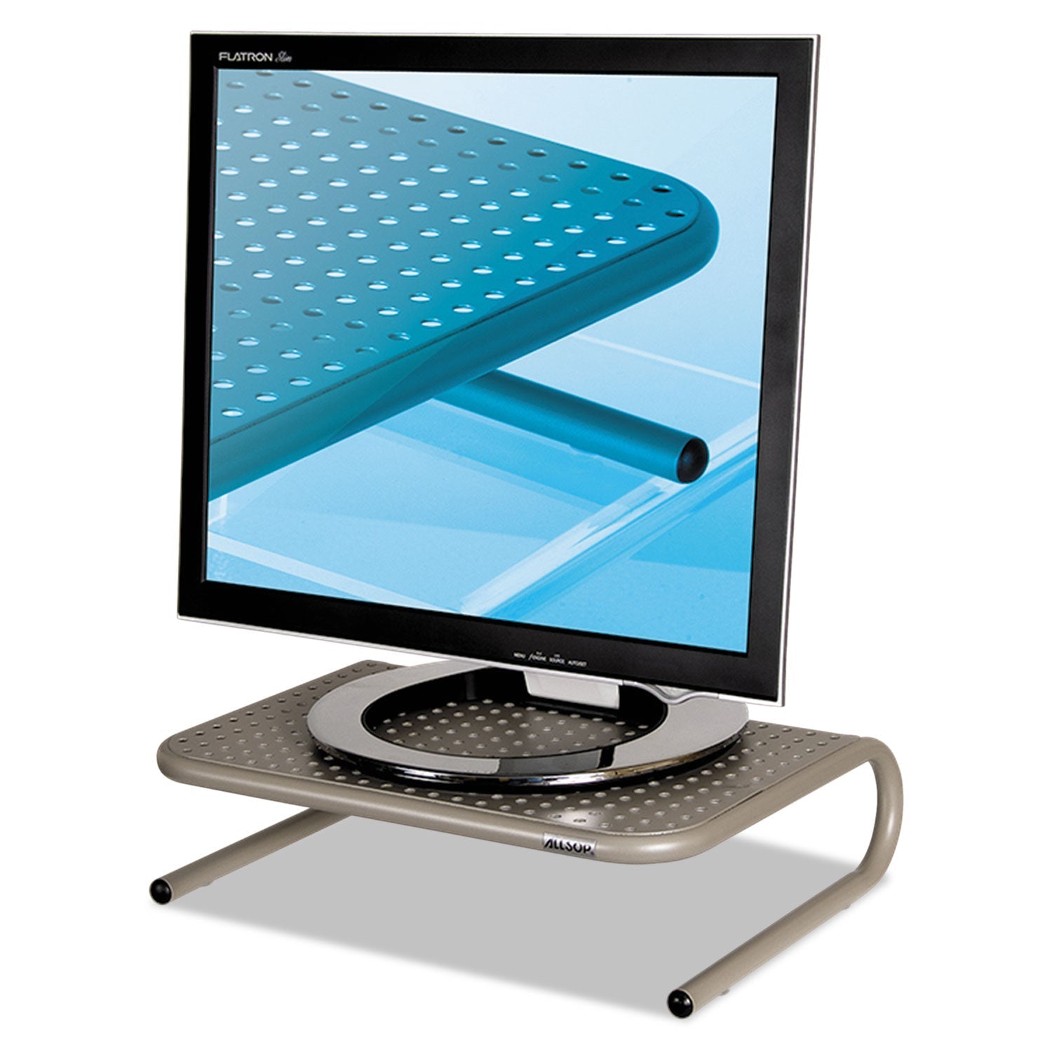 Allsop Metal Art Jr. Monitor Stand, 14.75" x 11" x 4.25", Pewter, Supports 40 lbs