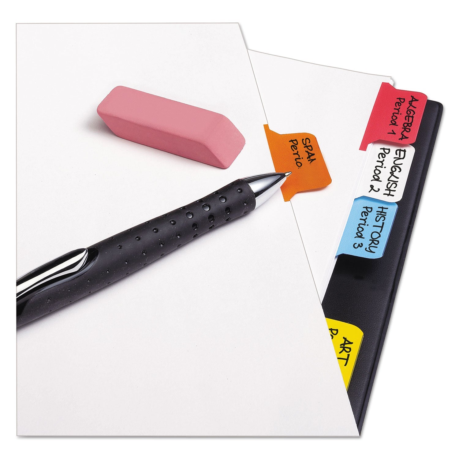 Avery Write and Erase Big Tab Paper Dividers, 8-Tab, 11 x 8.5, White, Assorted Tabs,1 Set