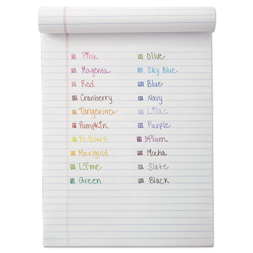 Paper Mate Point Guard Flair Felt Tip Porous Point Pen, Stick, Medium 0.7 mm, Black Ink, Black Barrel, 36/Box
