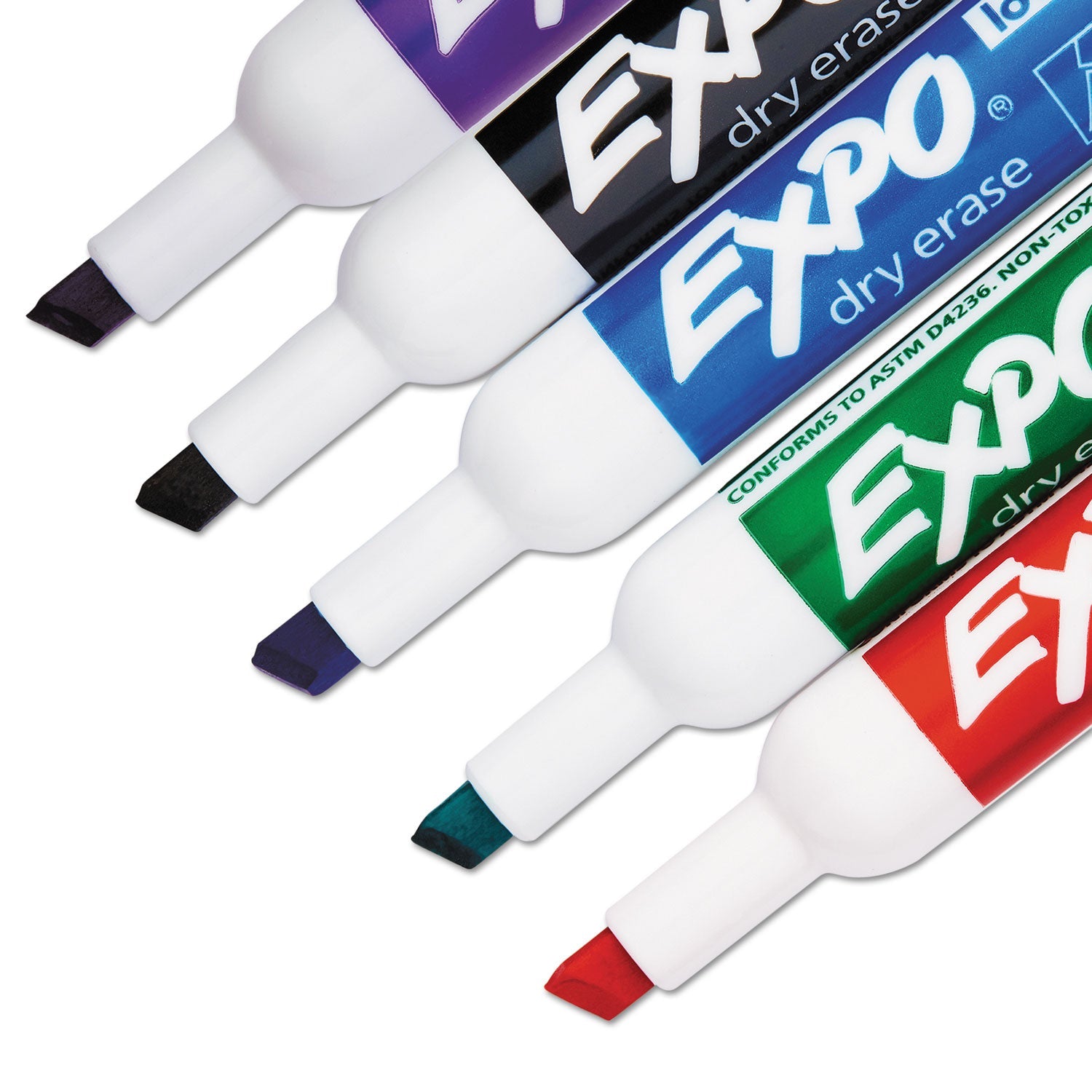 EXPO Low-Odor Dry-Erase Marker Value Pack, Broad Chisel Tip, Assorted Colors, 36/Box