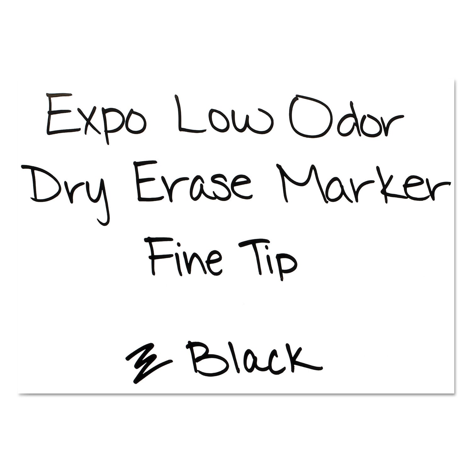EXPO Low-Odor Dry-Erase Marker Value Pack, Fine Bullet Tip, Black, 36/Box