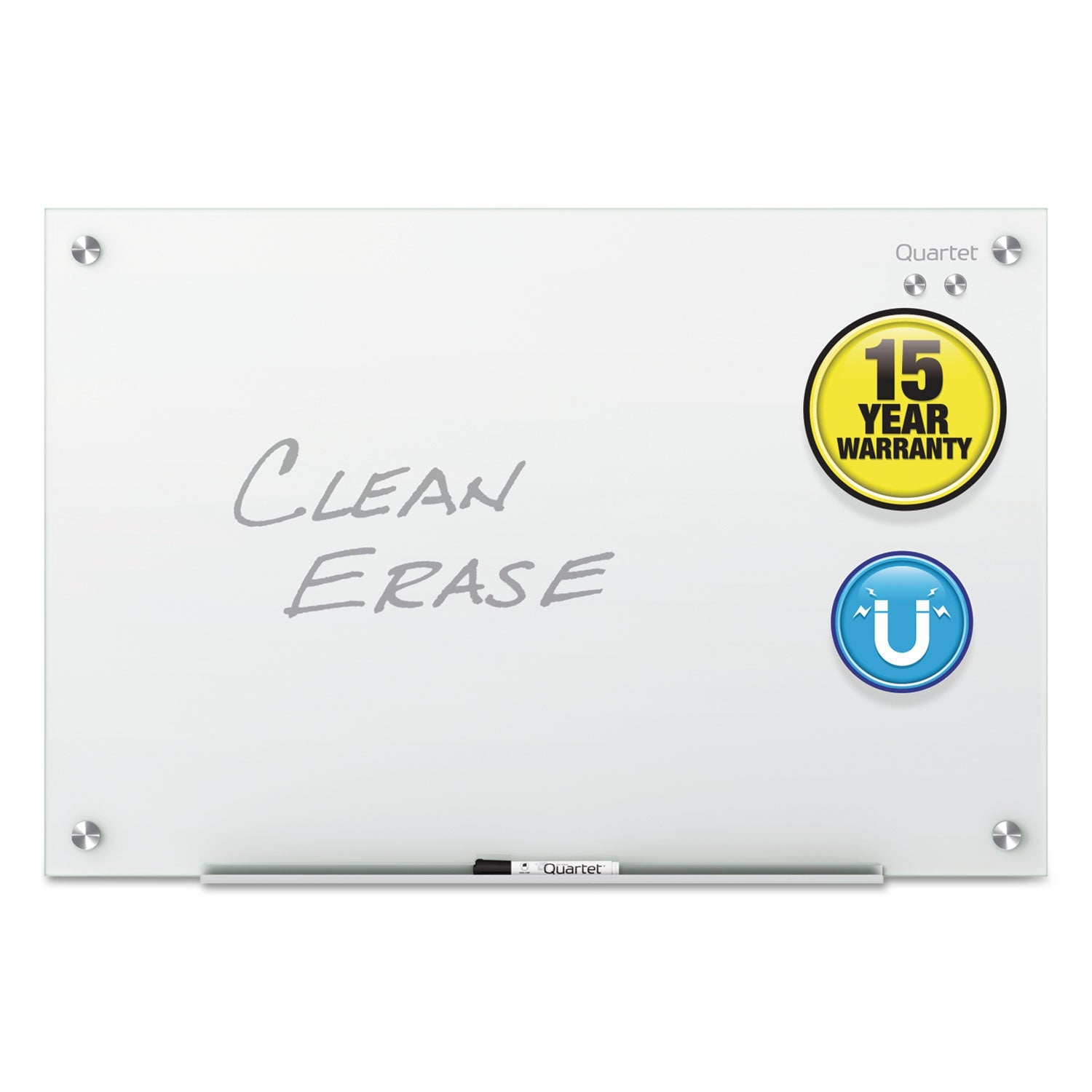 Quartet Infinity Magnetic Glass Marker Board, 48 x 36, White