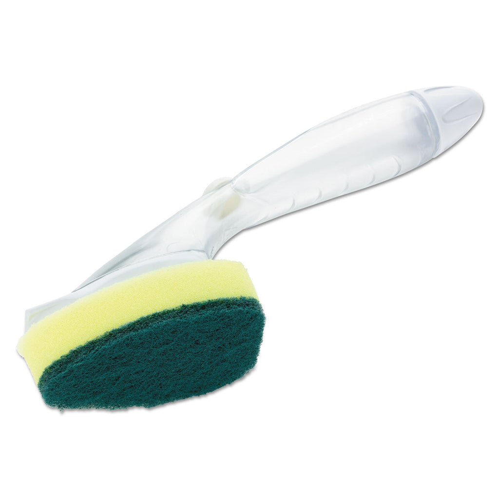 Scotch-Brite Soap-Dispensing Dishwand, 2.5 x 9.5, Yellow/Green, 4/Carton