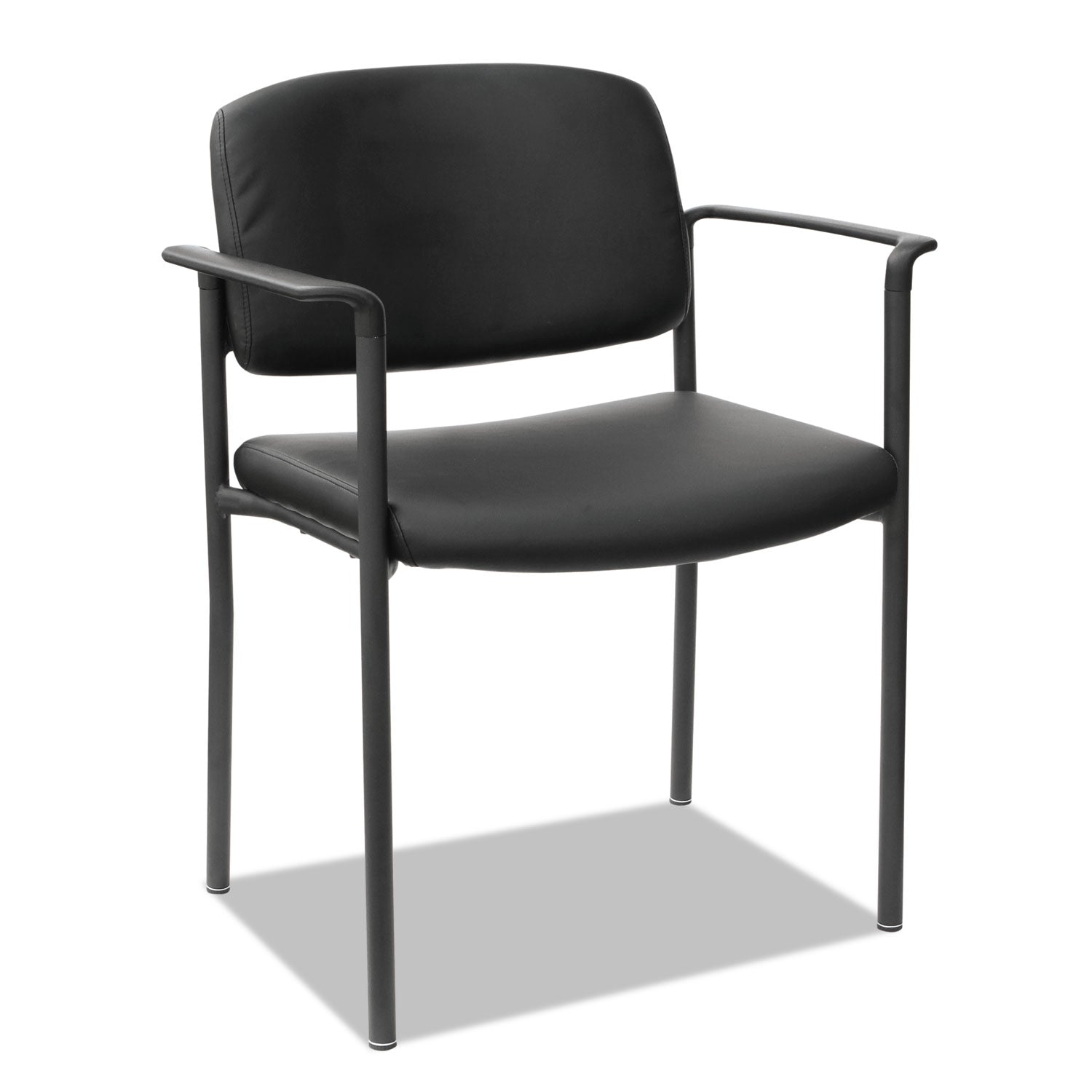 Alera Sorrento Series Ultra-Cushioned Stacking Guest Chair, Supports Up to 275 lb, Black, 2/Carton