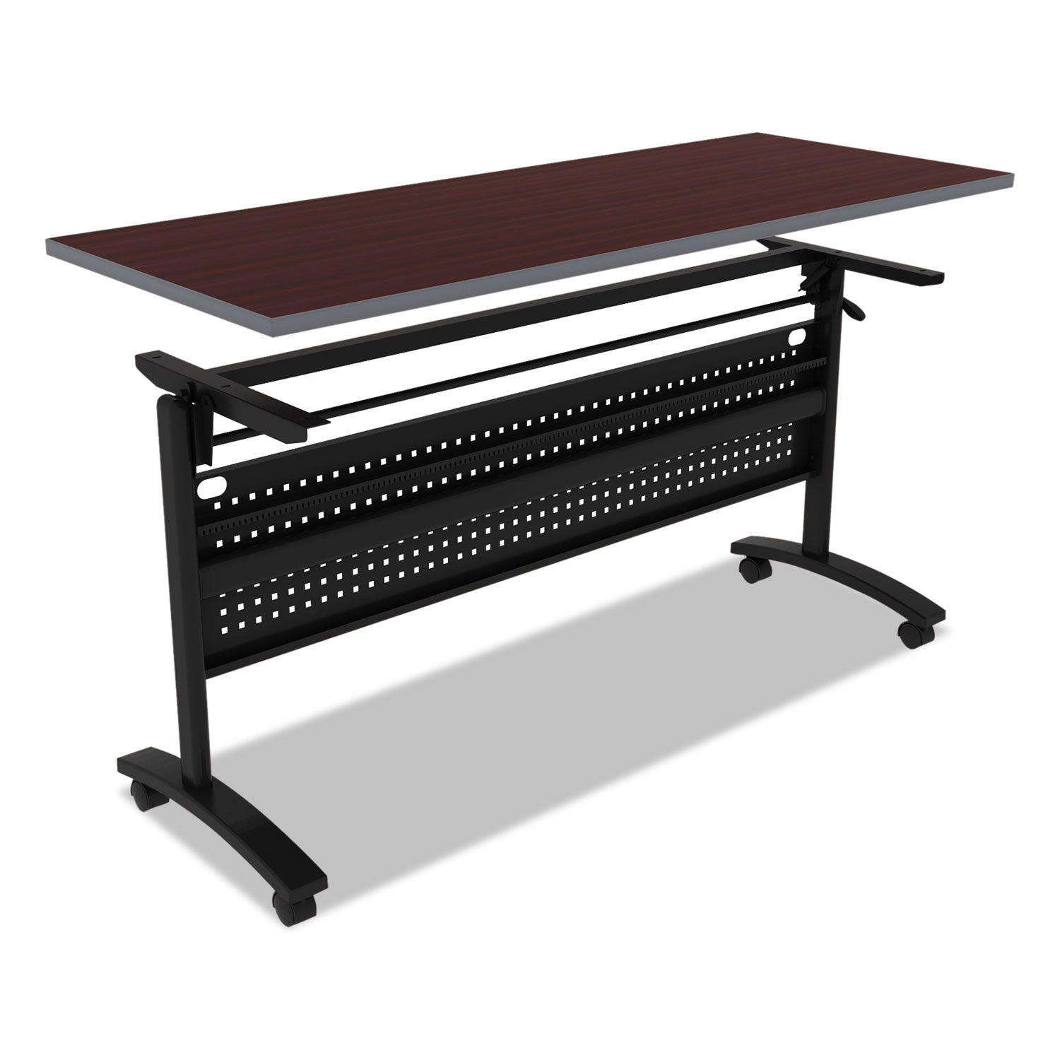 Alera Reversible Laminate Table Top, Rectangular, 59.5w x 23.63,Medium Cherry/Mahogany