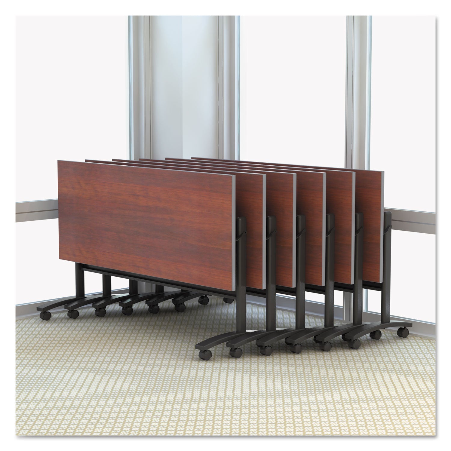 Alera Reversible Laminate Table Top, Rectangular, 59.5w x 23.63,Medium Cherry/Mahogany