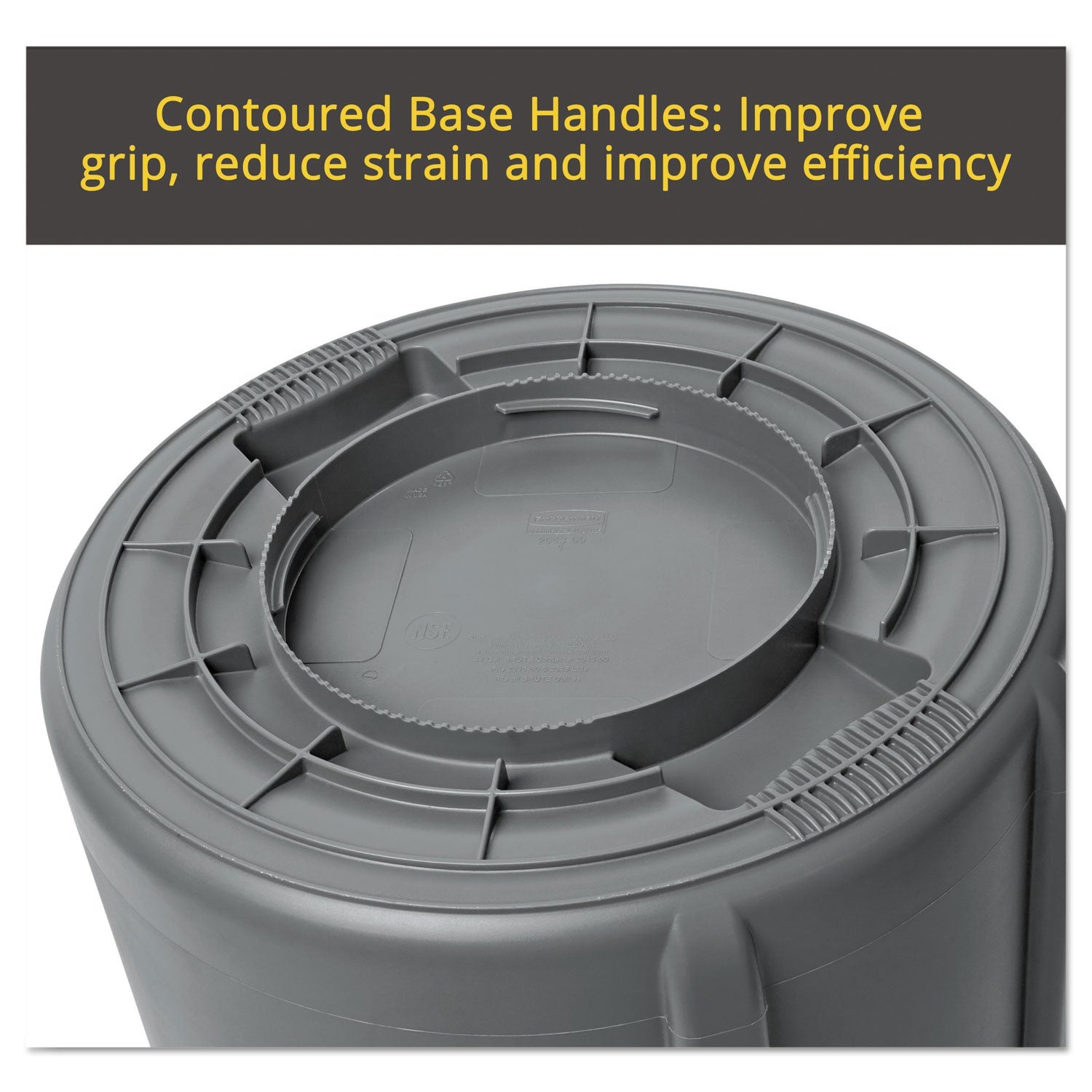 Rubbermaid Round Brute Container, Plastic, 20 gal, White