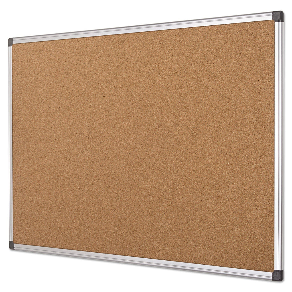 MasterVision Value Cork Bulletin Board with Aluminum Frame, 24 x 36, Natural