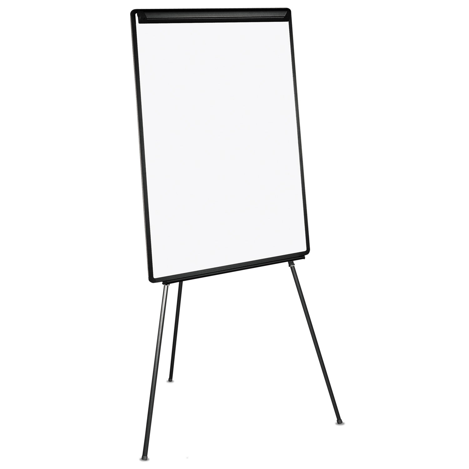 MasterVision Basic Tripod Melamine Presentation Easel, 22.5 x 42, White/Black