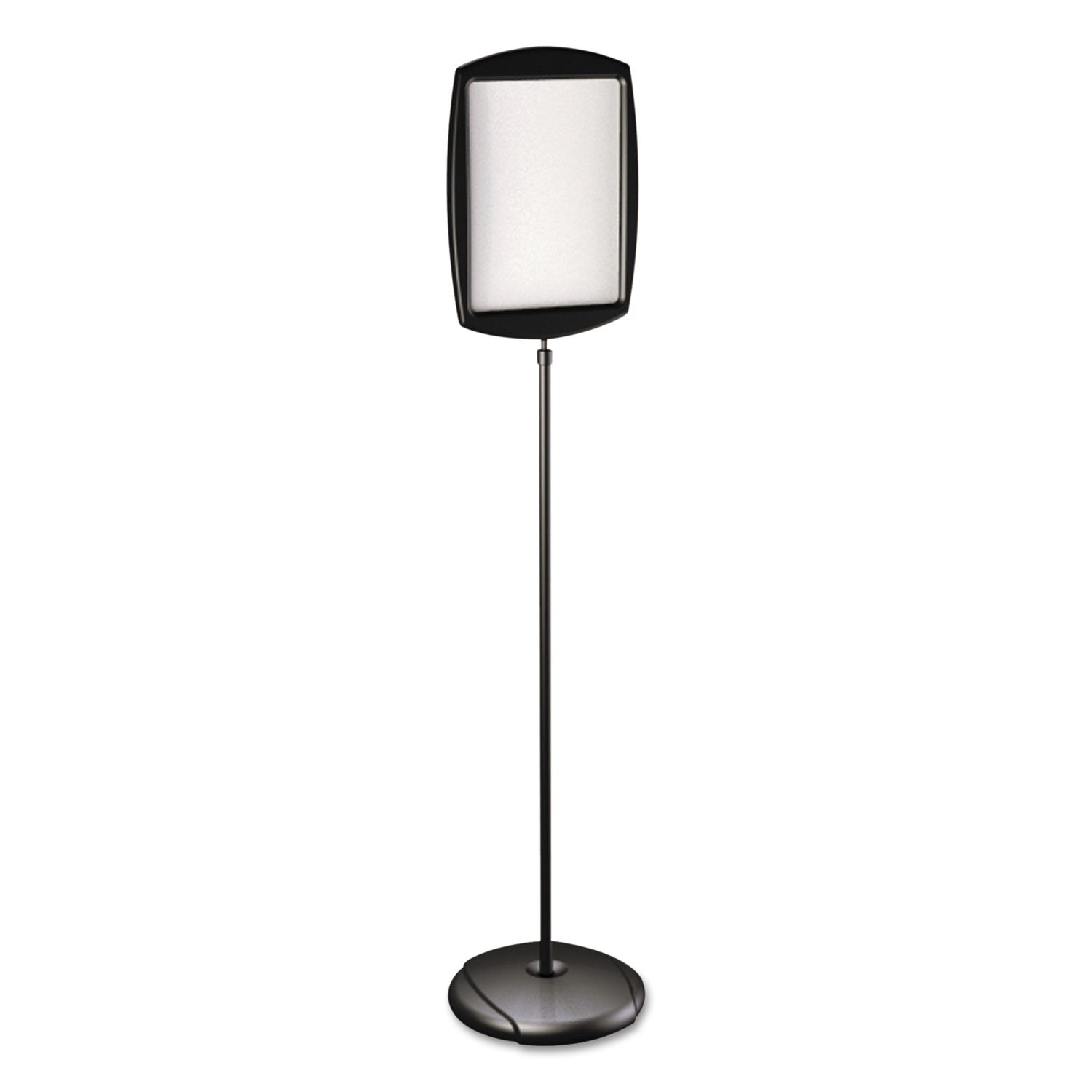 MasterVision Floor Stand Sign Holder, Rectangle, 15x11 sign, 66"H, Black Frame