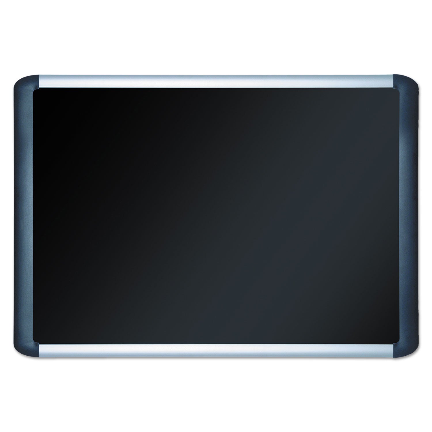MasterVision Black fabric bulletin board, 36 x 48, Silver/Black