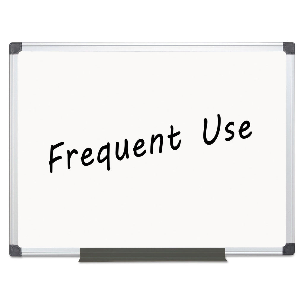 MasterVision Value Lacquered Steel Magnetic Dry Erase Board, 36 x 48, White, Aluminum Frame