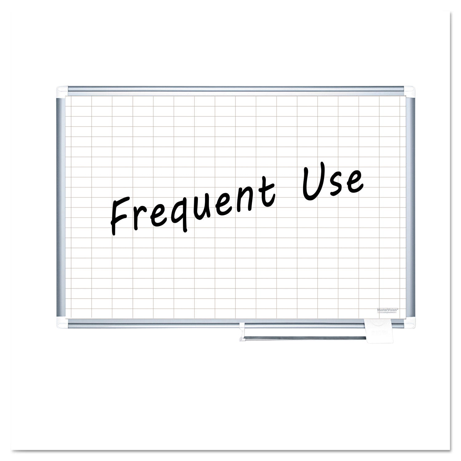MasterVision Grid Planning Board, 1 x 2 Grid, 36 x 24, White/Silver