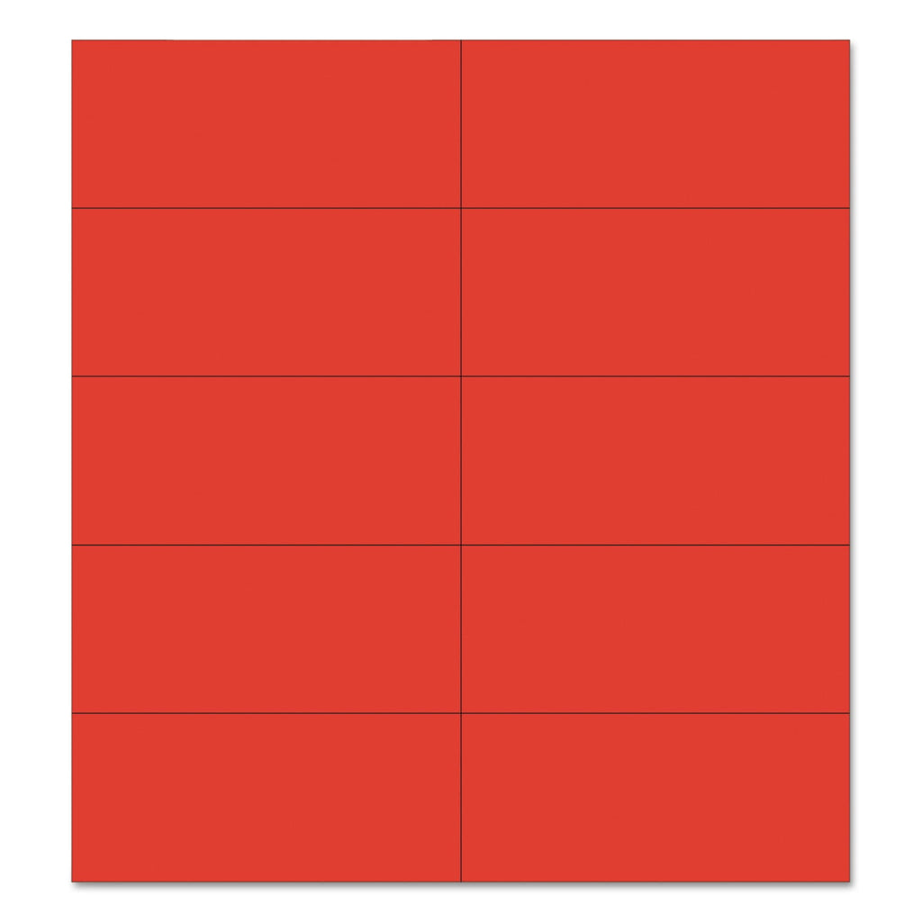 MasterVision Dry Erase Magnetic Tape Strips, 0.88 x 2, Red, 25/Pack