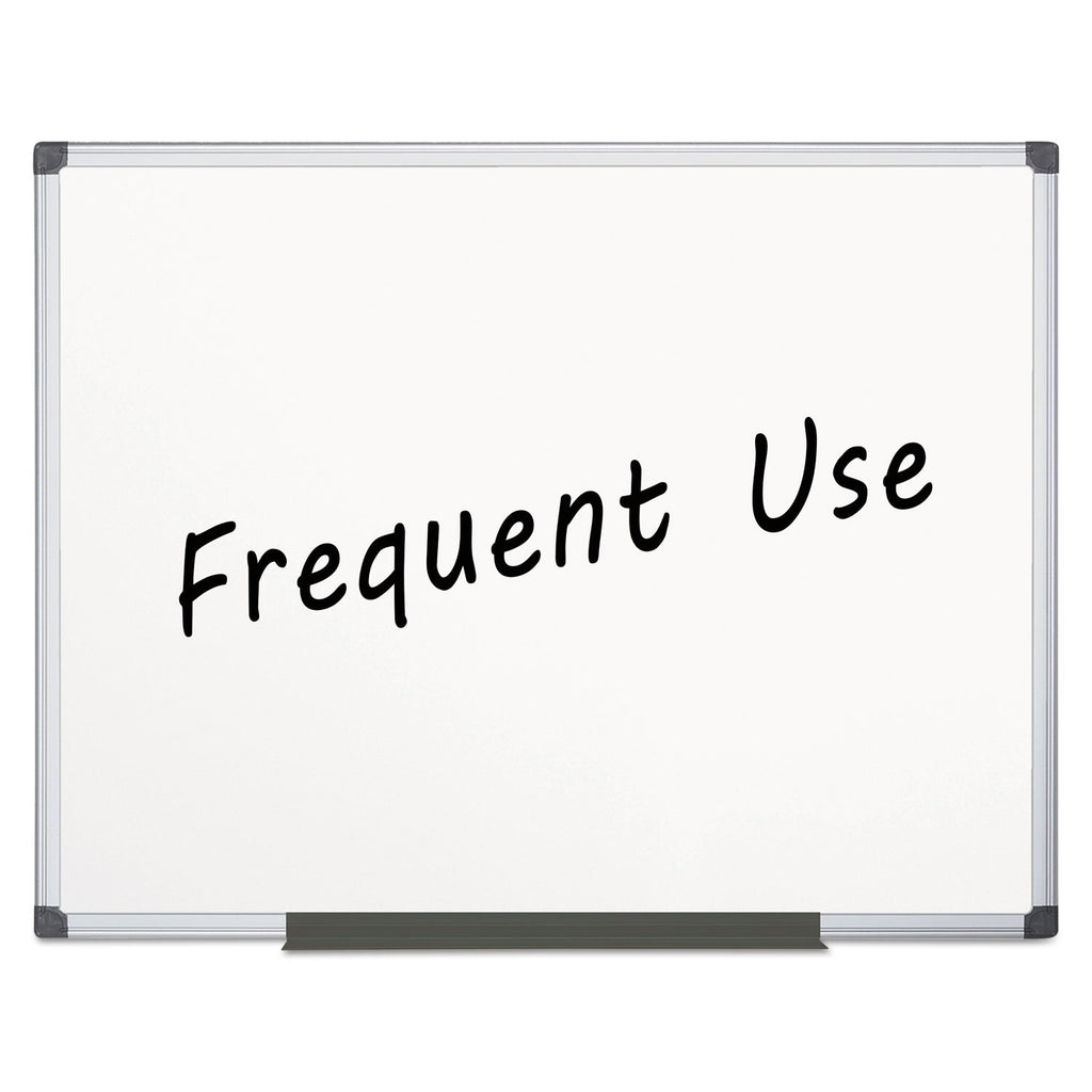 MasterVision Value Lacquered Steel Magnetic Dry Erase Board, 48 x 72, White, Aluminum Frame