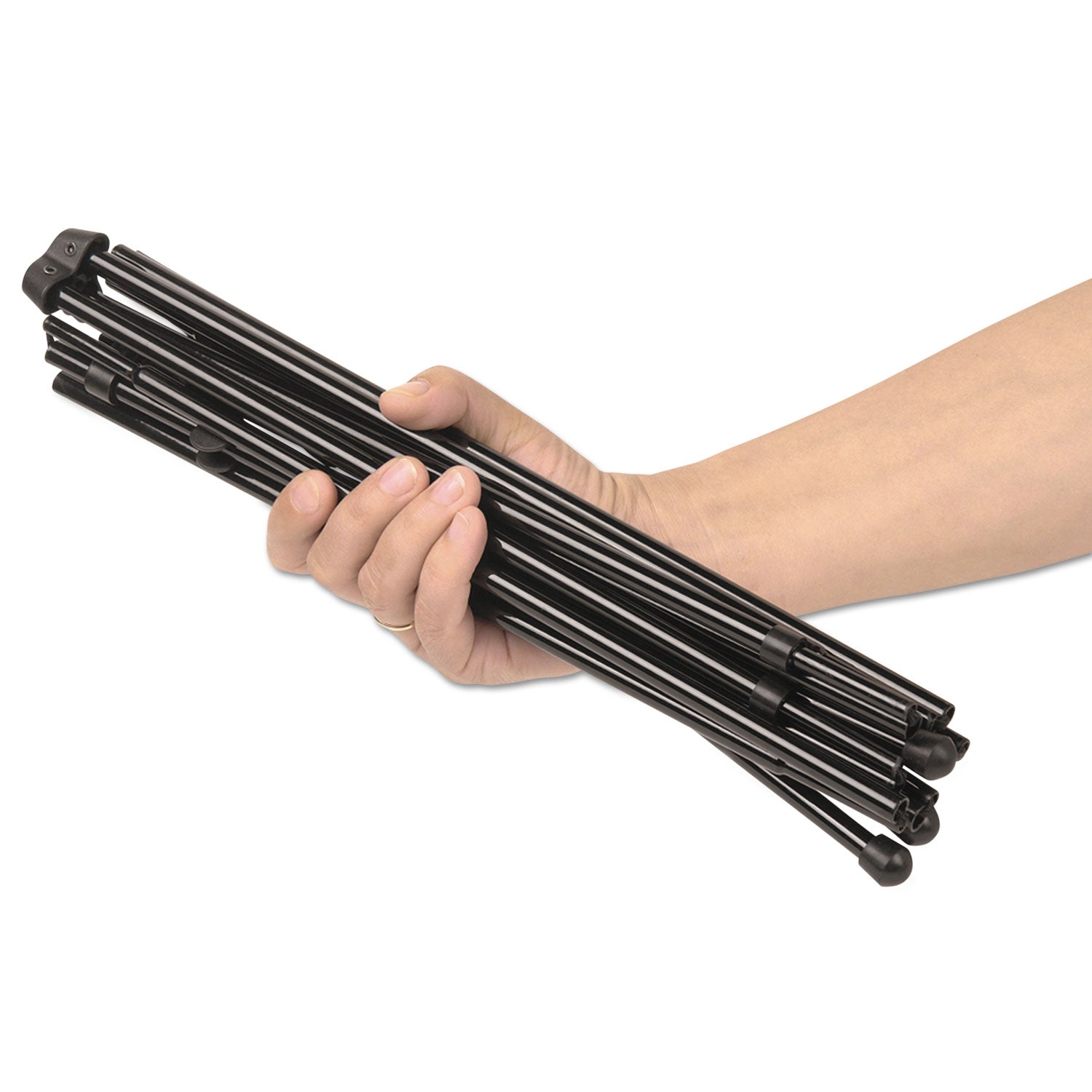 Universal Instant Setup Foldaway Easel, Adjusts 15" to 61" High, Steel, Black