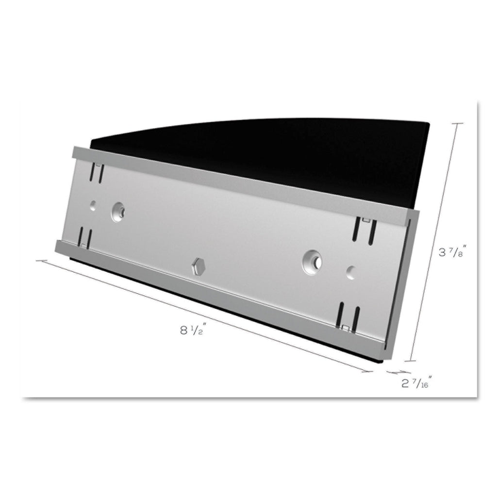 deflecto Interior Image Anti-Glare Sign Holder, Landscape, 8.5 x 2 Insert, Black/Silver