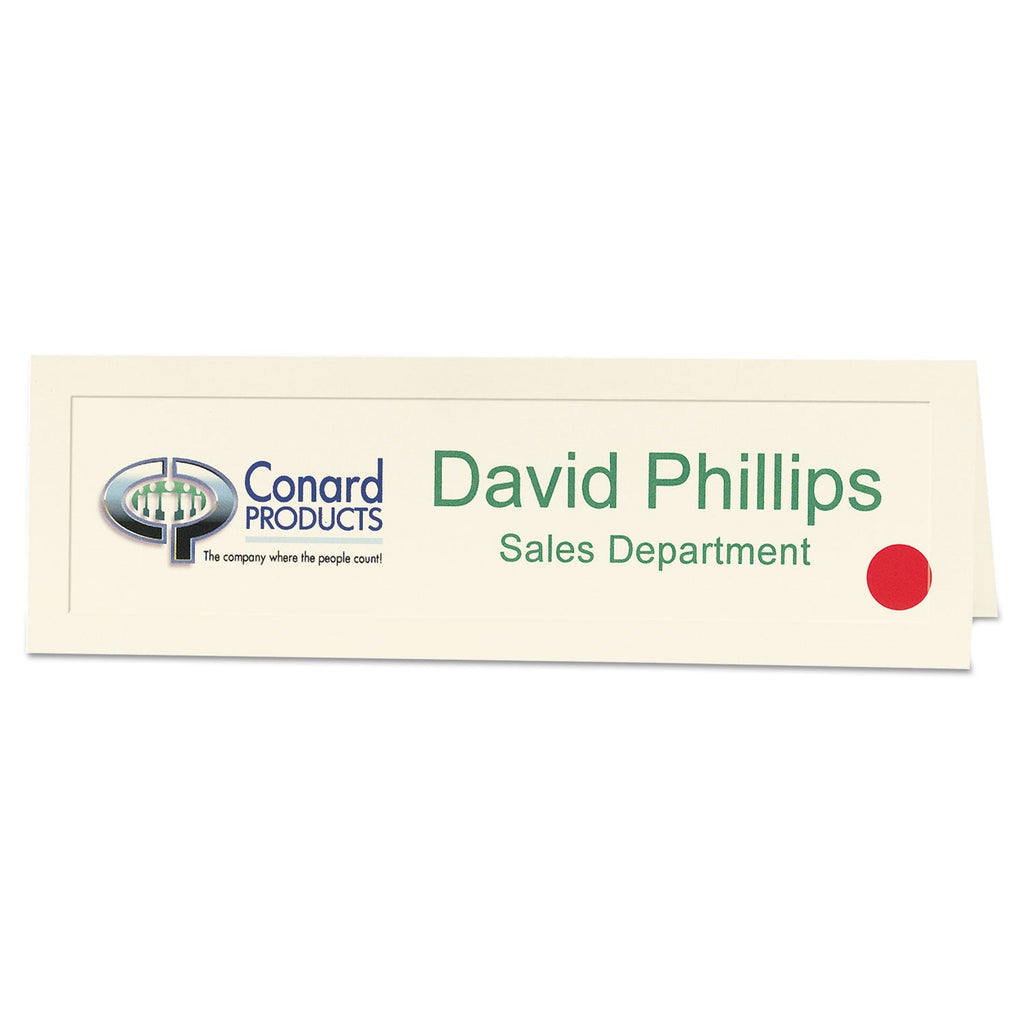 Avery Large Embossed Tent Card, Ivory, 3.5 x 11, 1 Card/Sheet, 50 Sheets/Pack