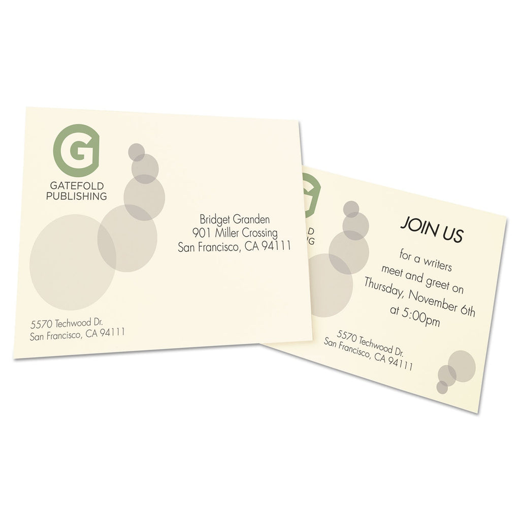 Avery Printable Postcards, Inkjet/Laser, 74 lb, 4.25 x 5.5, Ivory, 100 Cards, 4 Cards/Sheet, 25 Sheets/Box