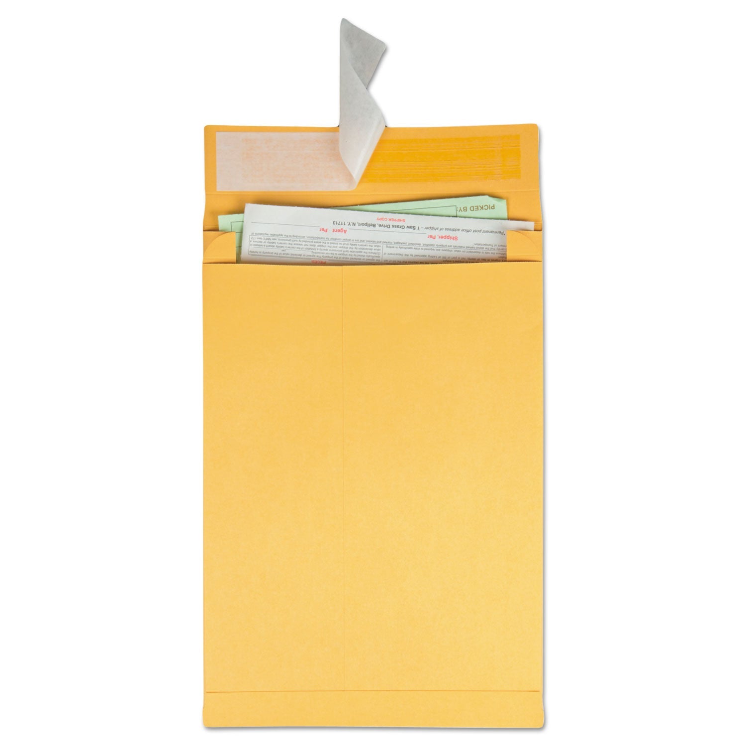 Quality Park Redi-Strip Kraft Expansion Envelope, #13 1/2, Square Flap, Redi-Strip Adhesive Closure, 10 x 13, Brown Kraft, 25/Pack