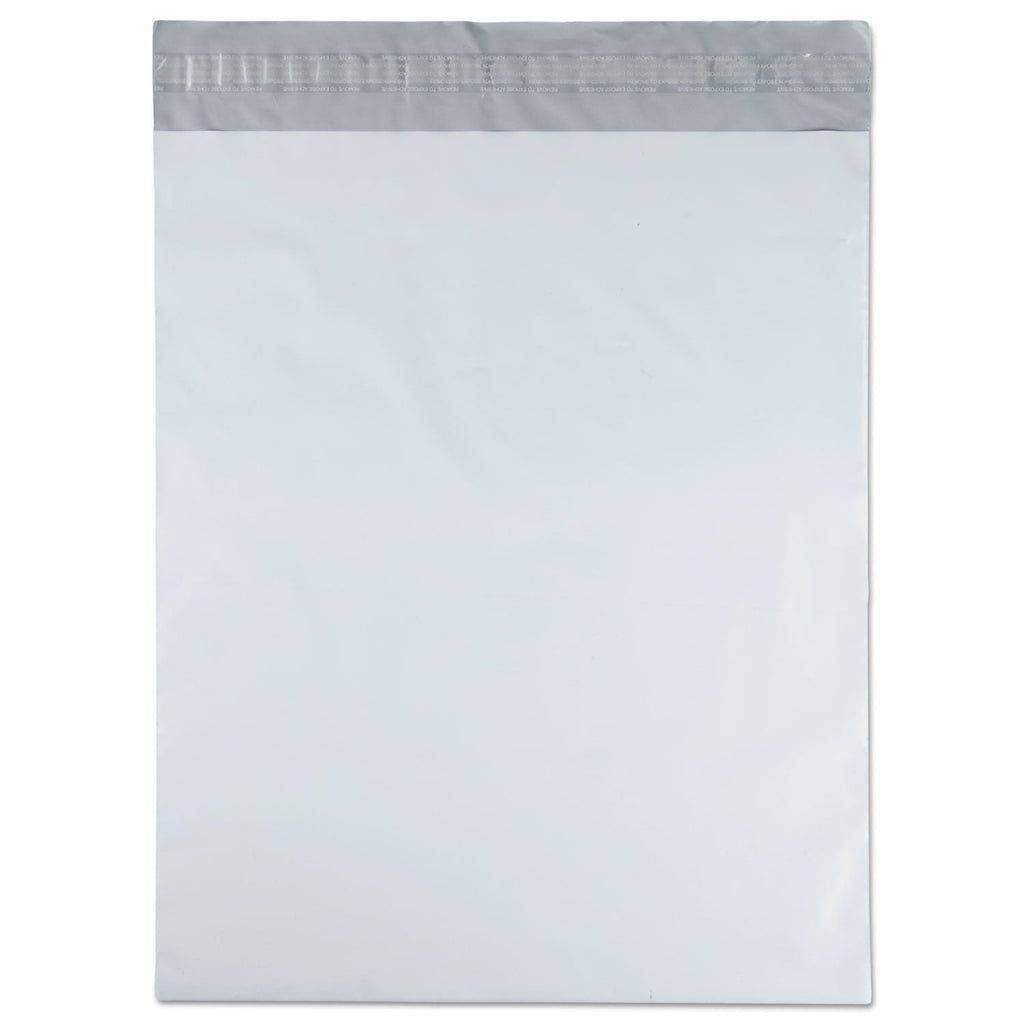 Quality Park Redi-Strip Poly Mailer, #5 1/2, Square Flap with Perforated Strip, Redi-Strip Adhesive Closure, 14 x 17, White, 100/Pack