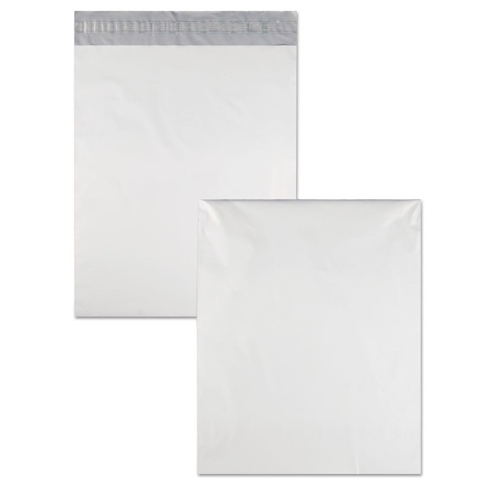 Quality Park Redi-Strip Poly Mailer, #5 1/2, Square Flap with Perforated Strip, Redi-Strip Adhesive Closure, 14 x 17, White, 100/Pack