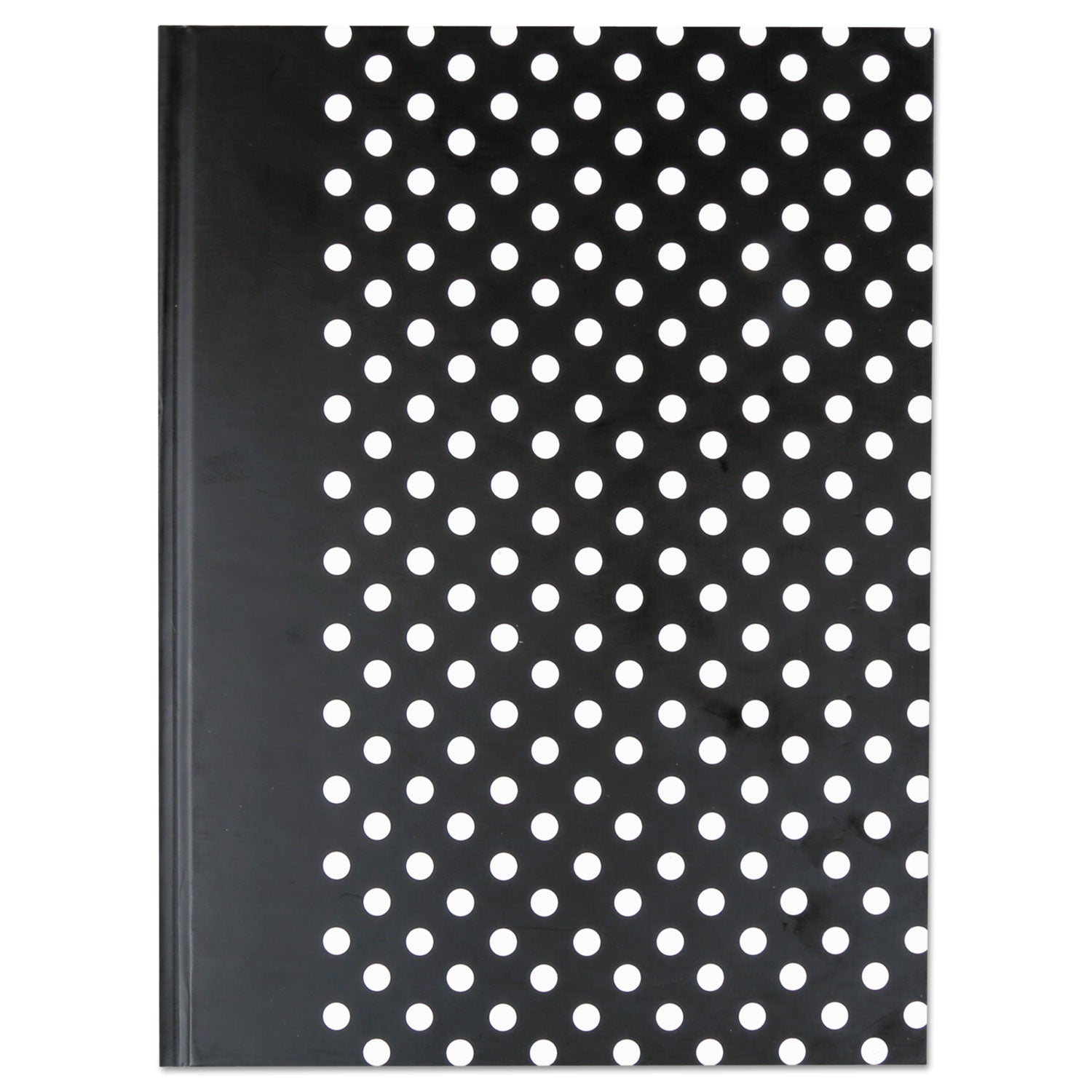 Universal Casebound Hardcover Notebook, 1 Subject, Wide/Legal Rule, Black/White Cover, 10.25 x 7.63, 150 Sheets