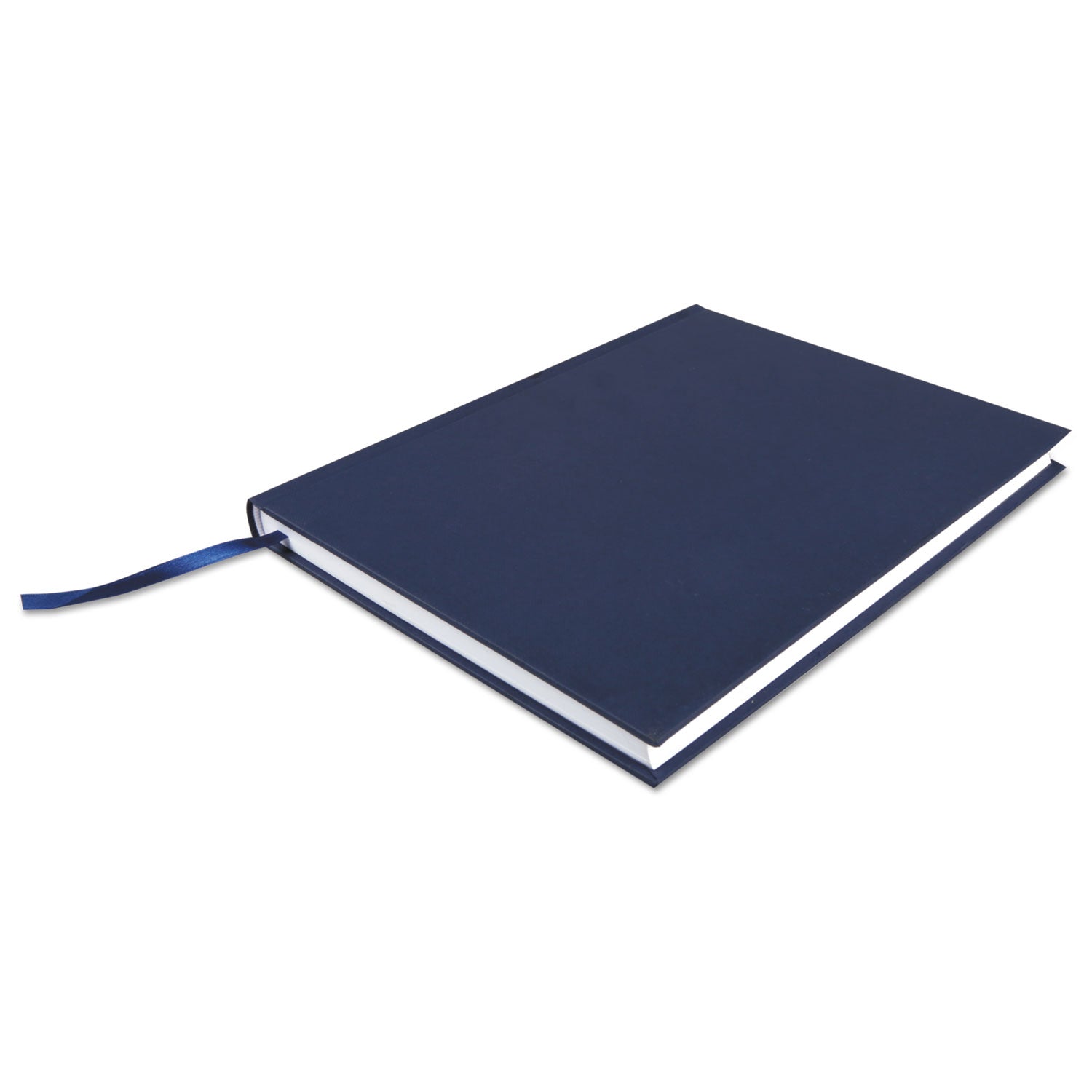 Universal Casebound Hardcover Notebook, 1 Subject, Wide/Legal Rule, Dark Blue Cover, 10.25 x 7.63, 150 Sheets