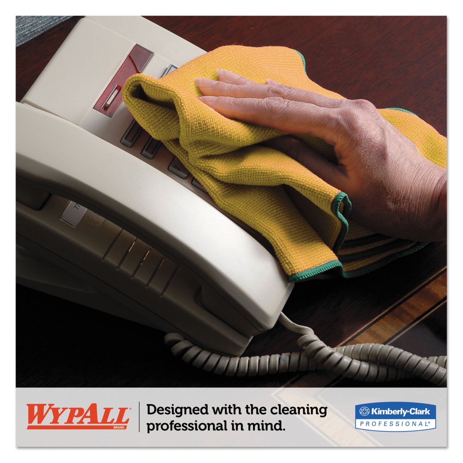 WypAll Microfiber Cloths, Reusable, 15.75 x 15.75, Yellow, 6/Pack
