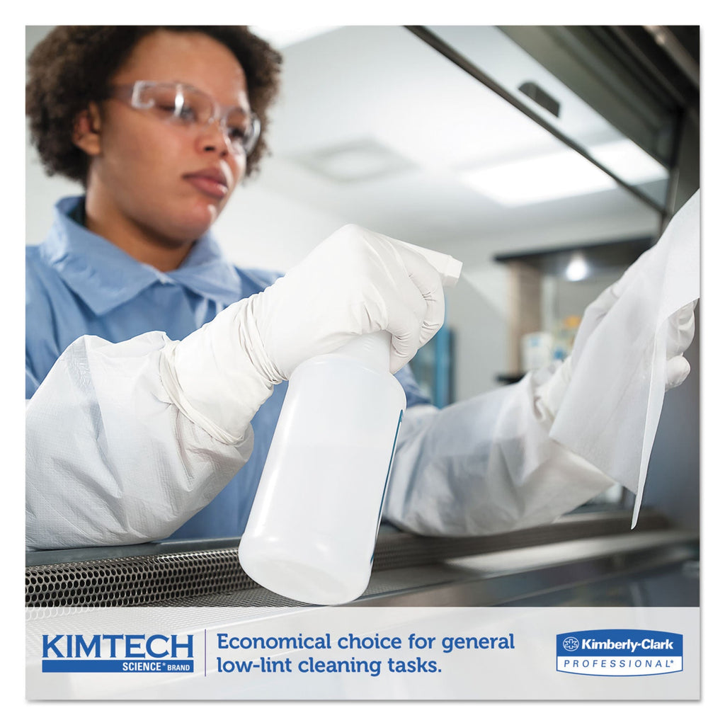 Kimtech Precision Wipers, POP-UP Box, 1-Ply, 11.8 x 11.8, White, 196/Box, 15 Boxes/Carton