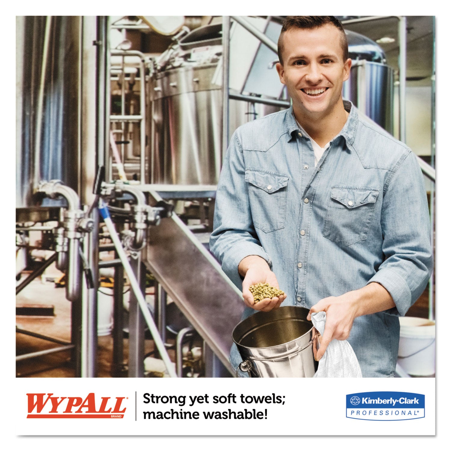WypAll X80 Foodservice Towel, Kimfresh Antimicrobial Hydroknit, 12.5 x 23.5, White/Blue Stripe, 150/Carton