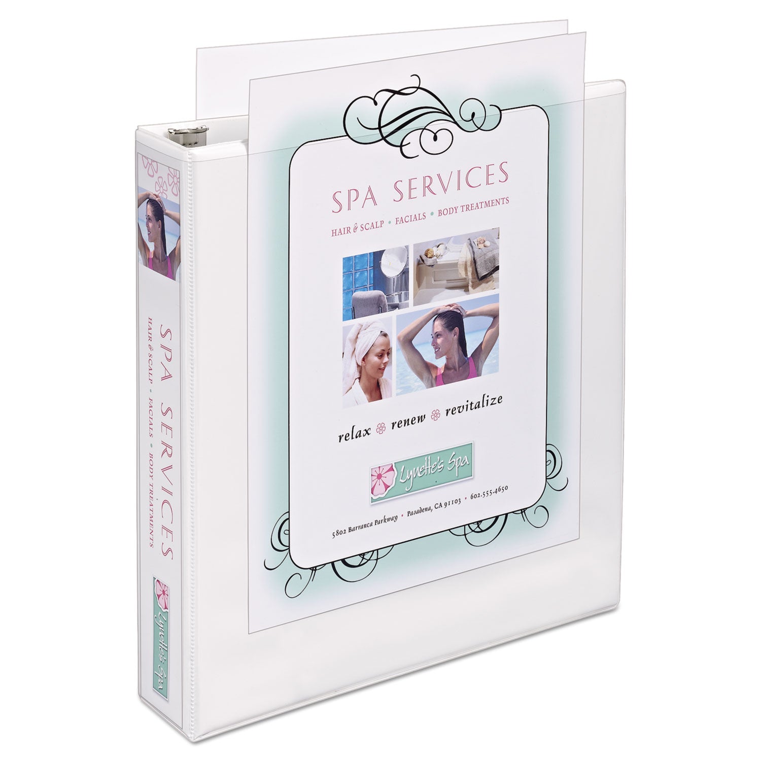 Avery Heavy-Duty Non Stick View Binder with DuraHinge and Slant Rings, 3 Rings, 1.5" Capacity, 11 x 8.5, White, (5404)